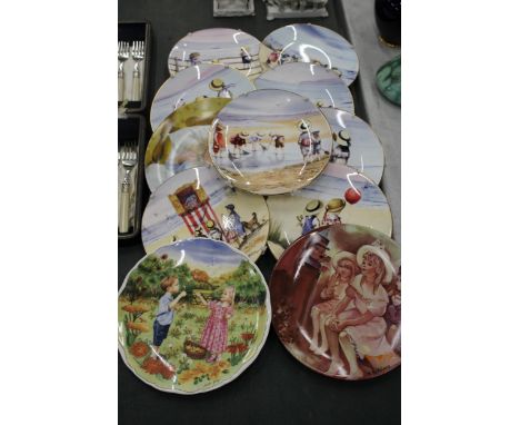 ELEVEN CABINET PLATESTO INCLUDE ROYAL WORCESTER 'SWEET SUMMER DAYS' 