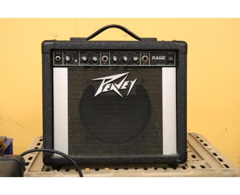 A PEAVEY LARGE SIZED GUITAR AMPLIFIER 