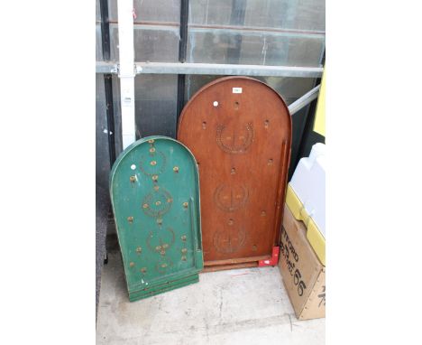 TWO VINTAGE WOODEN BAGATELLLE GAMES 