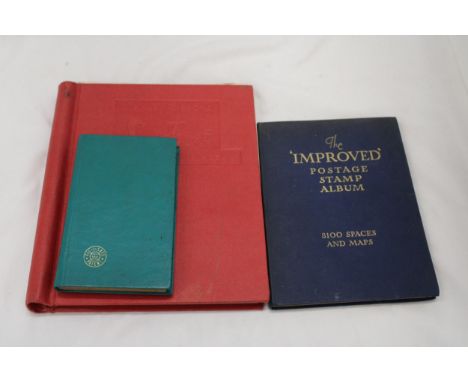 THREE VINTAGE STAMP ALBUMS 