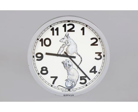 Mischtechnik auf Metall-Zifferblatt (¨KARLSSON clock collection¨ nach einem Design von FRANK CLEWITS), auf Uhr-Rahmen gesprüh