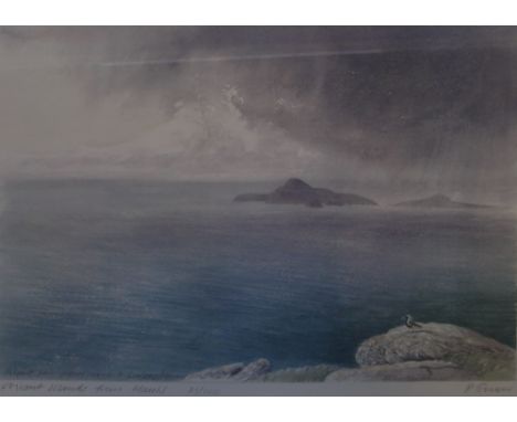 After PHILIP SNOW; a limited edition print "Shiant Islands from Harris" no.21/100, signed lower right, 18.5 x 26.5, framed an