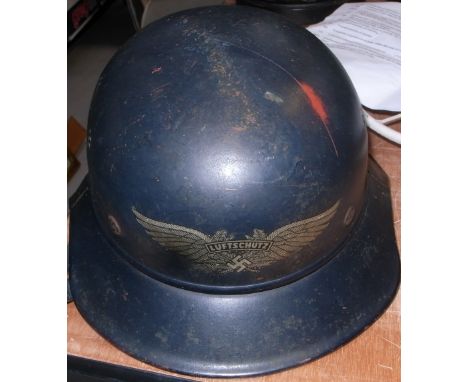 A German Luftschutz helmet (Civil Defence).