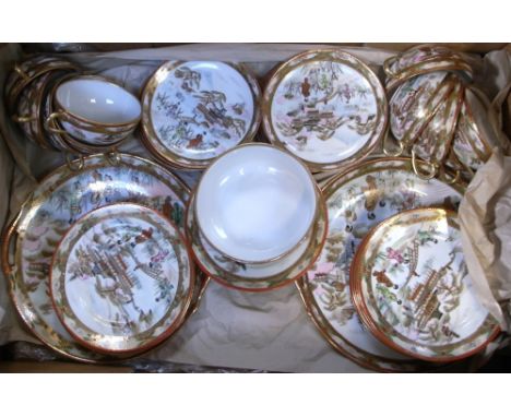 A mid 20th century Noritake tea service to include cups, saucers, tea plates, cake plates etc.