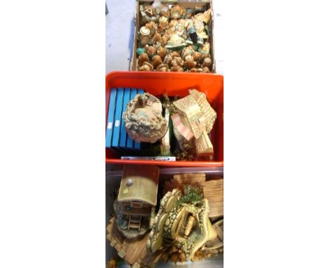 Approximately eighty small Pendelfin figures including "Aunt Ruby", "Boswell" and "Bongo" together with display pieces to inc