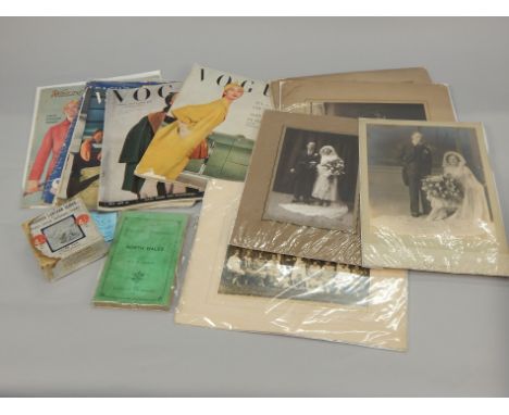 Various items of ephemera, to include Vogue magazine, coloured lantern slides, Peter Pan in three chapters, a Tourist Compani