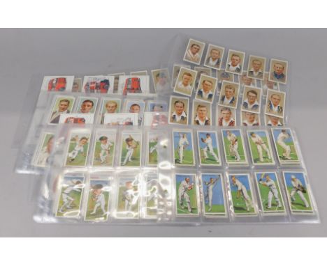 Various cigarette and trade cards, to include Players Cricketers 1934