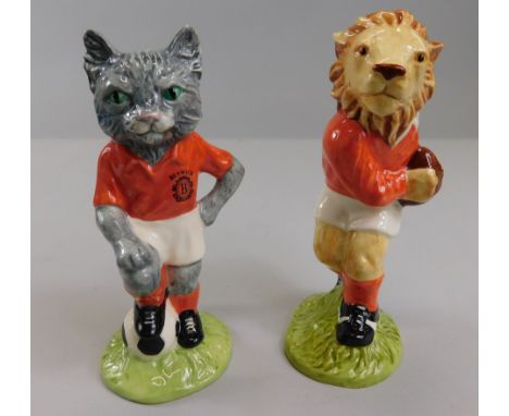 Two Beswick Sport Collection figures, to include the Footballing Feline collection, FF3 Kitkat edition 288/1500 and The Sport