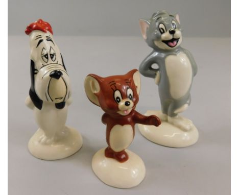 Three Beswick Tom & Jerry figures, to include Tom, Jerry and Droopy, each with modern green John Beswick stamp to underside, 