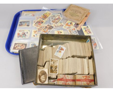 A large collection of cigarette and trade cards, to include some early 20thC footballers etc.