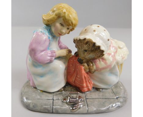 A Beswick ware Peter Rabbit & Friends limited edition figure of Mrs Tigglywinks & Lucie, limited edition 735/2950