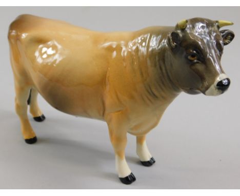 A Beswick Jersey Bull or Champion Coy Boy, gloss, model number 1422, 11.9cm high, boxed