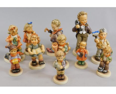 Various modern Goebel figures, to include some designed by Hummel, etc.