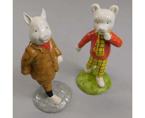 Two Beswick ware Rupert character figures, to include Pudgy Pig & Rupert Bear, boxed