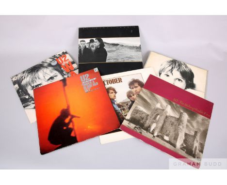 The first six albums by U2 on Island Records including Boy, October, War, Live- Under a Blood Red Sky, The Unforgettable Fire