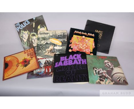 Eight assorted Rock and Pop vinyl Albums,  including Black Sabbath- Master of Reality, Sabbath Bloody Sabbath  and Sabotage, 