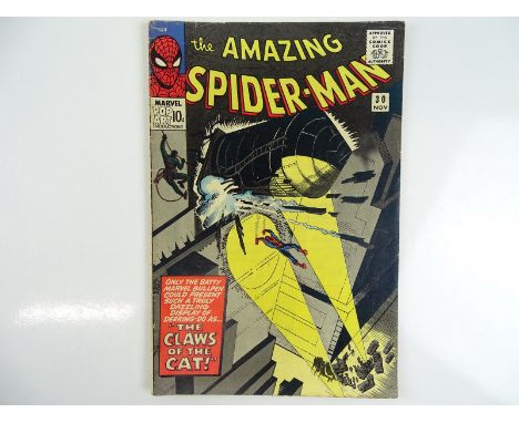 AMAZING SPIDER-MAN #30 - (1965 - MARVEL - UK Price Variant) - First appearance of Cat-Burglar - Steve Ditko story, cover and 