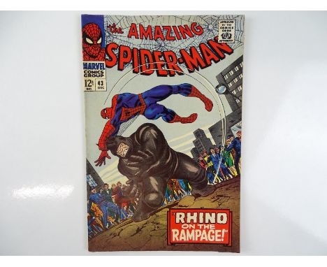 AMAZING SPIDER-MAN #43 - (1966 - MARVEL) - Origin of the Rhino + First full appearance of Miss Mary Jane Watson + Colonel Jam