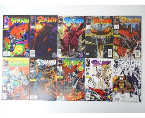 SPAWN #1, 2, 3, 4, 5, 6, 7, 8, 9, 10 - (10 in Lot) - (1995 - IMAGE/BATTLE AXE PRESS) - Todd McFarlane covers and interior art