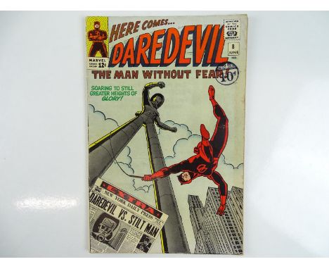DAREDEVIL #8 - (1965 - MARVEL - UK Cover Price) - Origin and First appearance of the Stilt-Man - Wally Wood cover and interio