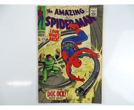 AMAZING SPIDER-MAN #53 - (1967 - MARVEL - UK Price Variant) - Spider-Man battles Doctor Octopus + Peter Parker and Gwen Stacy
