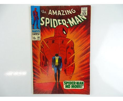 AMAZING SPIDER-MAN #50 - (1967 - MARVEL - UK Price Variant) - Classic Cover - First appearance of the Kingpin + Spider-Man's 