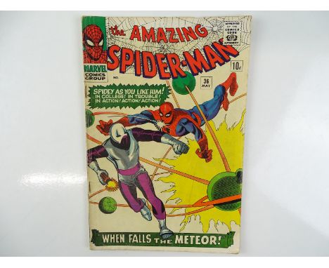 AMAZING SPIDER-MAN #36 - (1966 - MARVEL - UK Price Variant) - Origin and First appearance of the Looter - Steve Ditko story, 