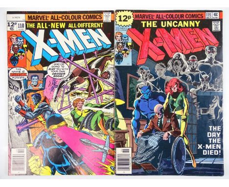 UNCANNY X-MEN #110 &amp; 114 - (2 in Lot) - (1978 - MARVEL - UK Price Variant) - Includes Phoenix joins the X-Men + Warhawk a