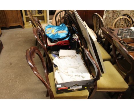 Two boxes of textiles 