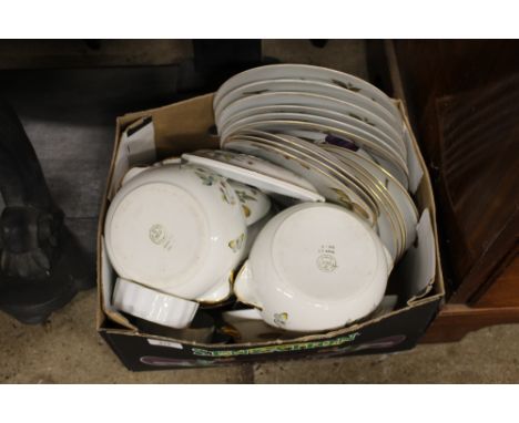 A box of Royal Worcester china 