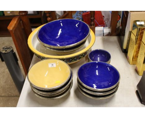 A quantity of Moroccan ceramic bowls; and a large bowl