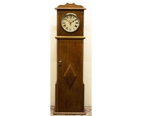 Sestrel bulkhead type clock, with brass bezel, white enamel Roman dial with subsidiary seconds, single train movement, inscri