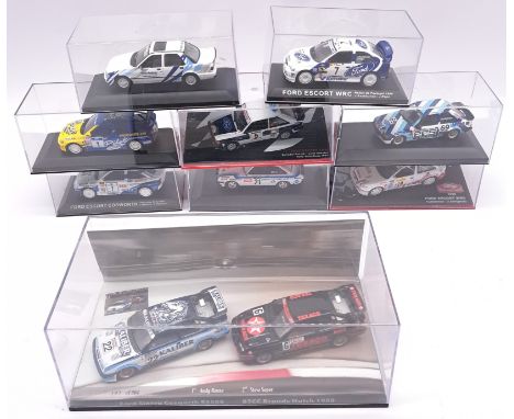 Minichamps, Lledo Vanguards &amp; Partworks/Magazine Issue, a boxed 1:43 scale Ford Escort &amp; Sierra rally group to includ
