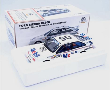 Autoart, a boxed 1:18 Scale Ford Sierra RS500 1990 Australian Touring Car Championship with Certificate. Although not checked