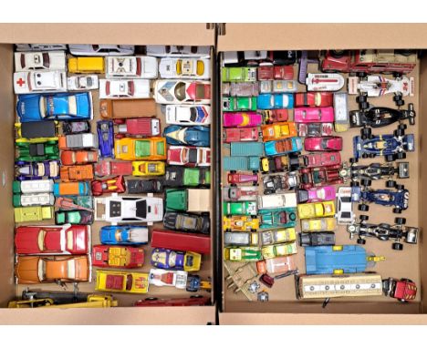 Corgi, Matchbox and similar, a unboxed group comprising of Film and TV related, Emergency, Commercial and similar, to include