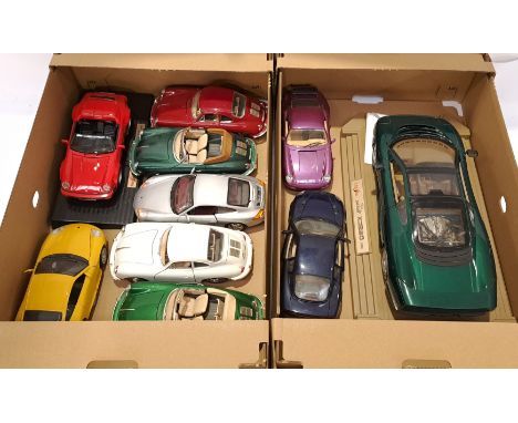 Bburago, Maisto &amp; Similar, a unboxed Group of 1:12 &amp; 1:18 Scale Commercial Vehicles. Although unchecked for completen