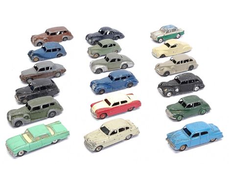 Dinky Toys, an&nbsp;unboxed Car group. &nbsp;Includes Ford Sedan, Studebaker &amp; Rover 75. &nbsp;Although unchecked for com