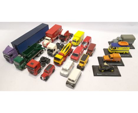 Corgi, Siku, Solido &amp; Similar, a unboxed Group of Haulage Vehicles. Although unchecked for completeness condition appears