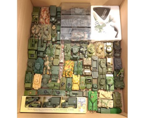 Matchbox, Dinky &amp; Similar, a unboxed Group of Military Vehicles. Although unchecked for completeness condition appears Fa