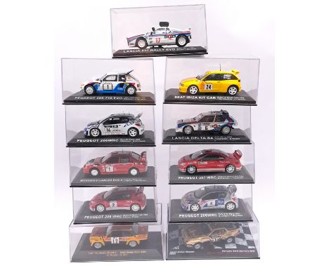 Partworks/Magazine Issue, a boxed 1:43 scale rally group to include Lancia Delta S4 (RAC Rally 1985) "H.Toivonen - N.Wilson" 