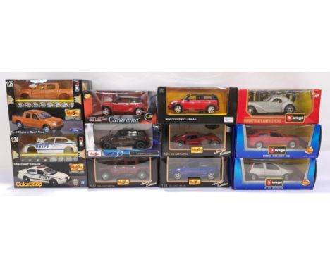 Maisto, Bburago &amp; Rastar, a boxed Group of 1:24 Commercial Vehicles. Includes Metal Model Kits with others. Although unch