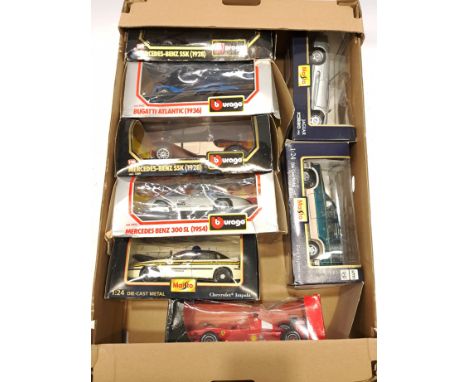 Bburago, Maisto &amp; Hot Wheels, a boxed Group of 1:24 Scale Commercial Vehicles. Although unchecked for completeness condit