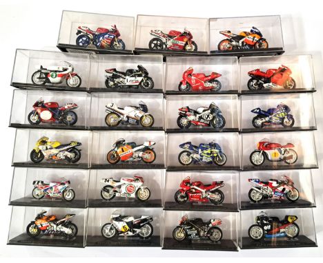 High Performance Motorcycles, a boxed group of 1:43 scale Partworks/Magazine Issue to include Yamaha YZR-M1 "Max Biaggi" 2002