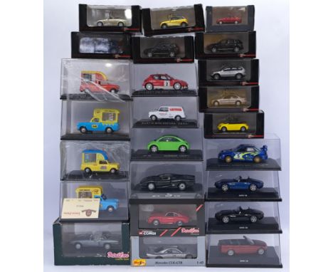 Maisto, High Speed, Oxford Diecast, Schuco and similar a boxed mixed scale vehicle group. Conditions appear Good to Good Plus
