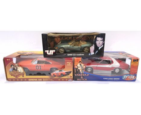 UT Models, TOMY &amp; Joyride, a boxed Group of TV &amp; Film 1:18 Scale Vehicles. Includes Starsky &amp; Hutch Ford Gran Tor