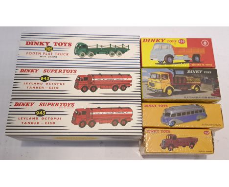 Atlas Editions, a boxed Group of Dinky Toys Vehicles. Includes 412 Austin Wagon with others. Although unchecked for completen
