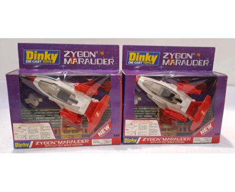 Dinky Toys, a boxed Pair of 368 Zygon Marauder Space Ships. Although unchecked for completeness condition appears Excellent w