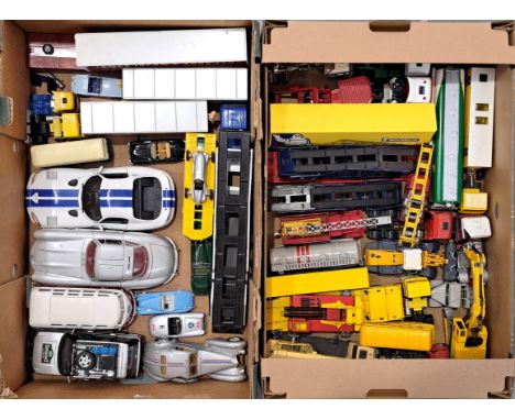 Dinky, Corgi, Siku, Bburago and similar, a unboxed group comprising of Commercial, Plant, Car, Bus and similar, to include Di