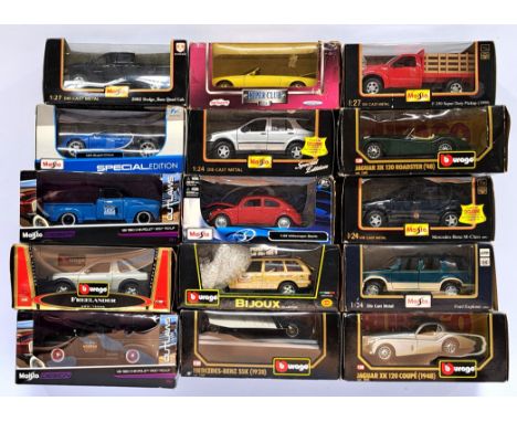 Bburago, Maisto and Majorette, a boxed 1:25 Scale group to include Maisto Chevrolet 3100 Pick-Up 1950 'Outlaws' 32506B, Bbura