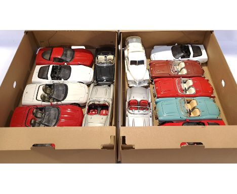 Bburago, Maisto &amp; Similar, a unboxed Group of 1:18 Scale Corvette Vehicles. Although unchecked for completeness condition